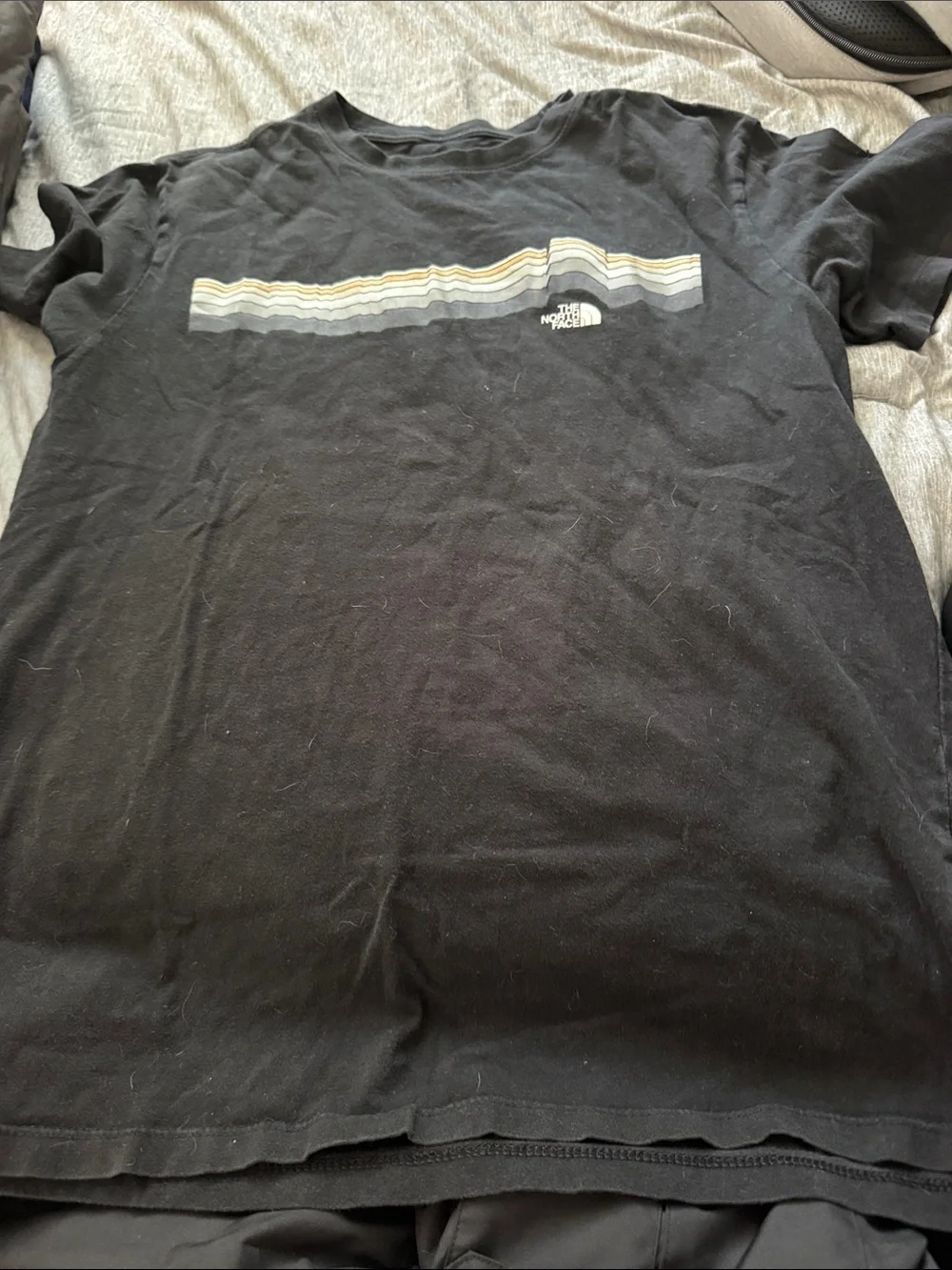 The North Face Black Short-Sleeve Stripe Graphic Tee